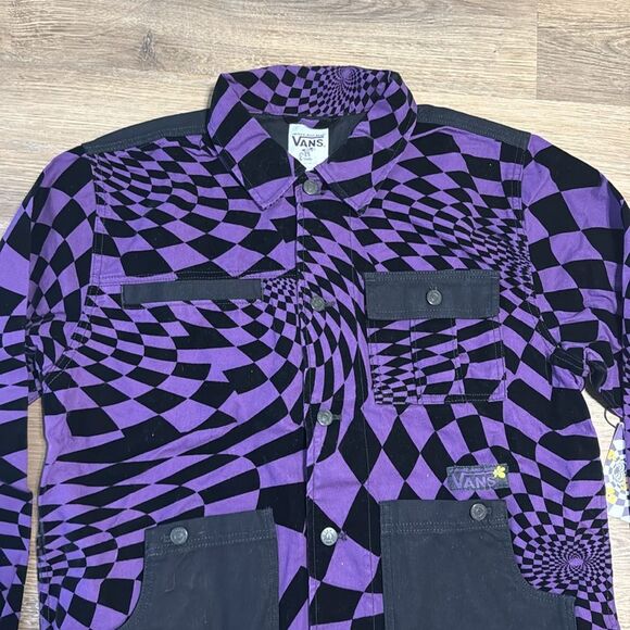 Vans Vault x PAM Spiral Checker Chore Jacket Mens Size large coat unisex NWOT - Picture 4 of 13